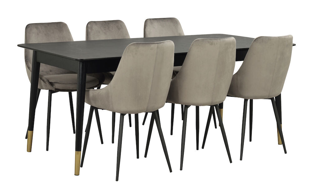 FENWOOD Esstisch Schwarz 180x90x75cm - ZEN ZONE
