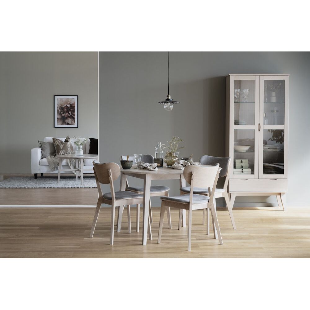 KATO Esszimmerstuhl Weiß pigmentiert/hellgrau 46x56x83cm - ZEN ZONE