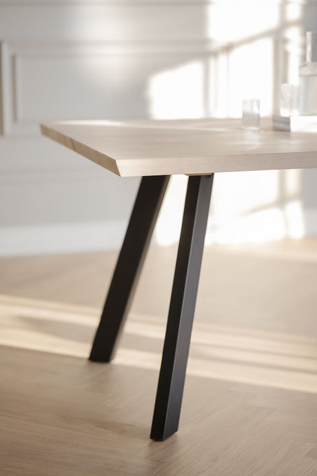 FRED Esstisch Weiß pigmentiert/Schwarz 240x100x75cm - ZEN ZONE
