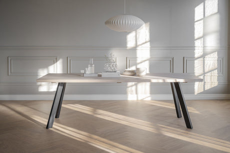 FRED Esstisch Weiß pigmentiert/Schwarz 240x100x75cm - ZEN ZONE