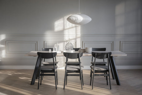 FRED Esstisch Weiß pigmentiert/Schwarz 240x100x75cm - ZEN ZONE