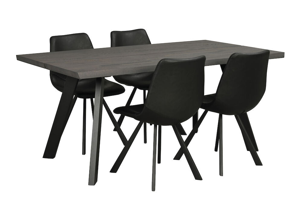 FRED Esstisch Dunkelbraun/Schwarz 170x95x75cm - ZEN ZONE