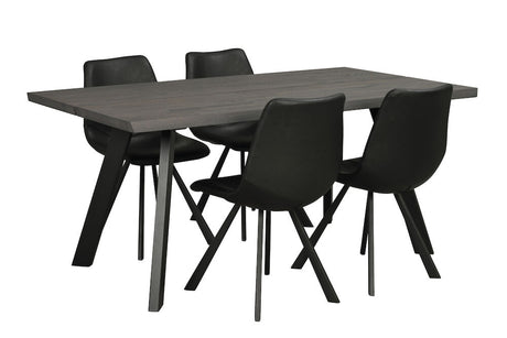 FRED Esstisch Dunkelbraun/Schwarz 170x95x75cm - ZEN ZONE