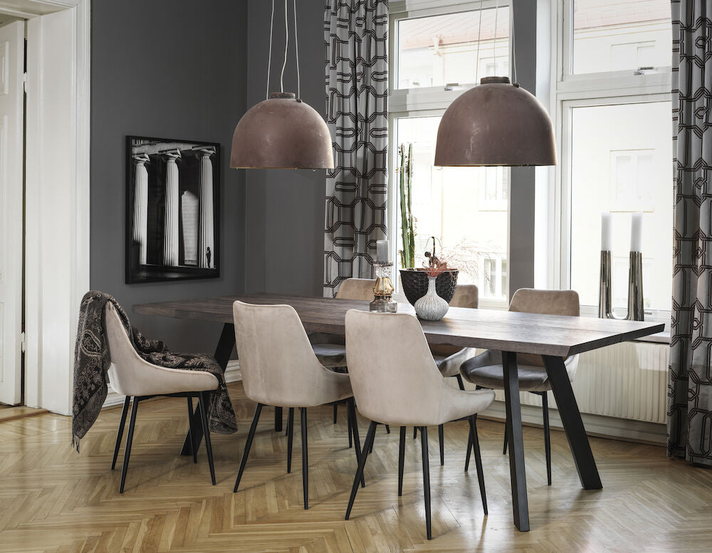 FRED Esstisch Dunkelbraun/Schwarz 240x100x75cm - ZEN ZONE