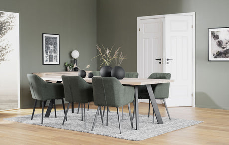 FRED Esstisch Weiß pigmentiert/Schwarz 240x100x75cm - ZEN ZONE