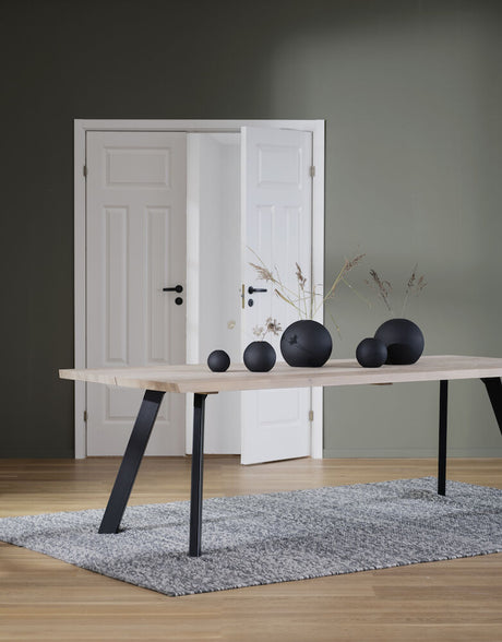 FRED Esstisch Weiß pigmentiert/Schwarz 240x100x75cm - ZEN ZONE