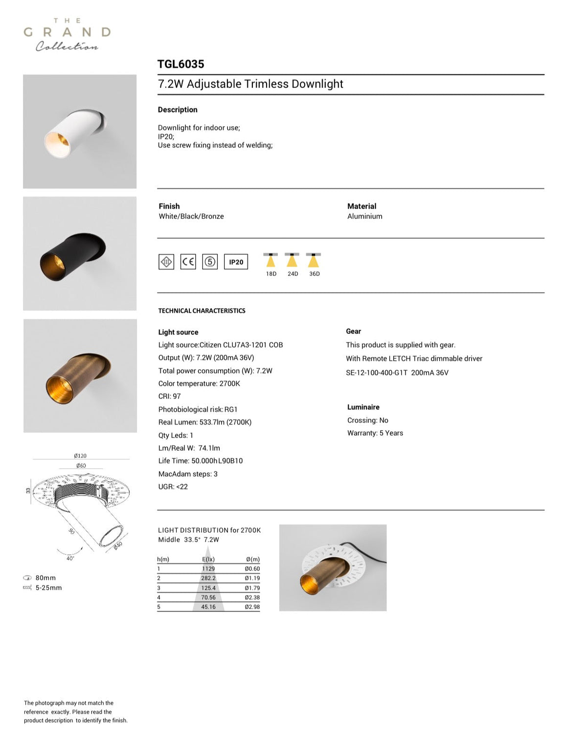 ELEGANZA TUBE Schwenkbarer LED-Spot - ZEN ZONE Furniture