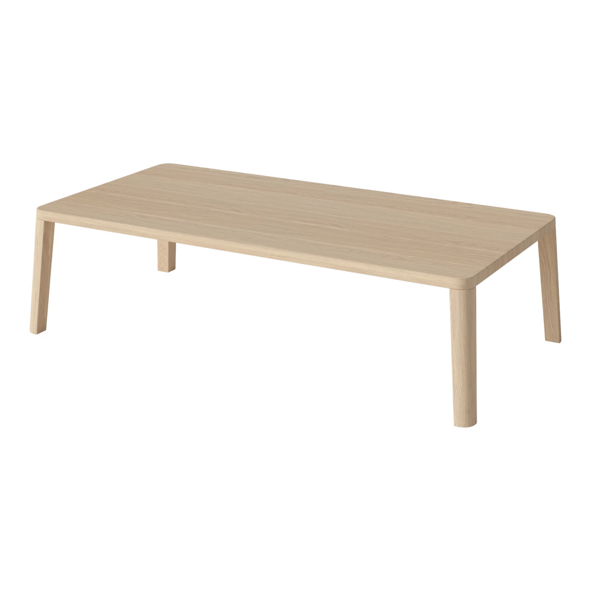 Table basse gracieuse en chêne massif 120 x 60, H32 cm