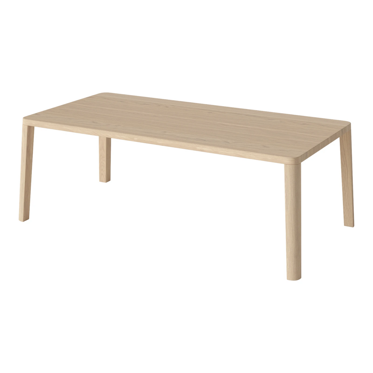 Table basse gracieuse en chêne massif 120 x 60, H42 cm