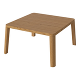 Table basse gracieuse en chêne massif 60 x 60, H32 cm