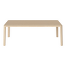 Table basse gracieuse en chêne massif 120 x 60, H42 cm