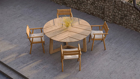 Atrani Gartenstuhl aus Teakholz mit Armlehnen - ZEN ZONE Furniture