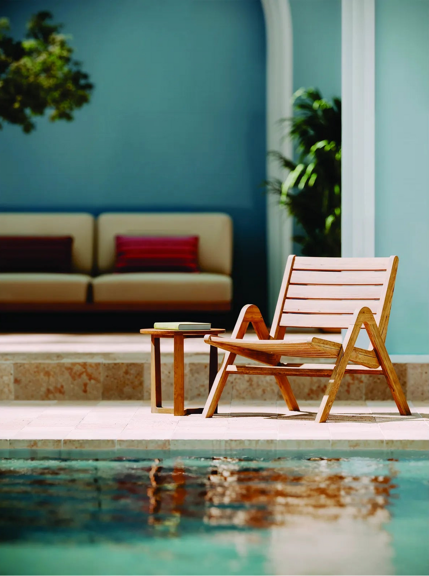 Garten Sessel Positano aus Teak in Natur, 66×80×75 cm - ZEN ZONE Furniture