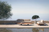 Canapé de jardin 2 places Livourne en bois de teck, 218 x 92 x 72 cm