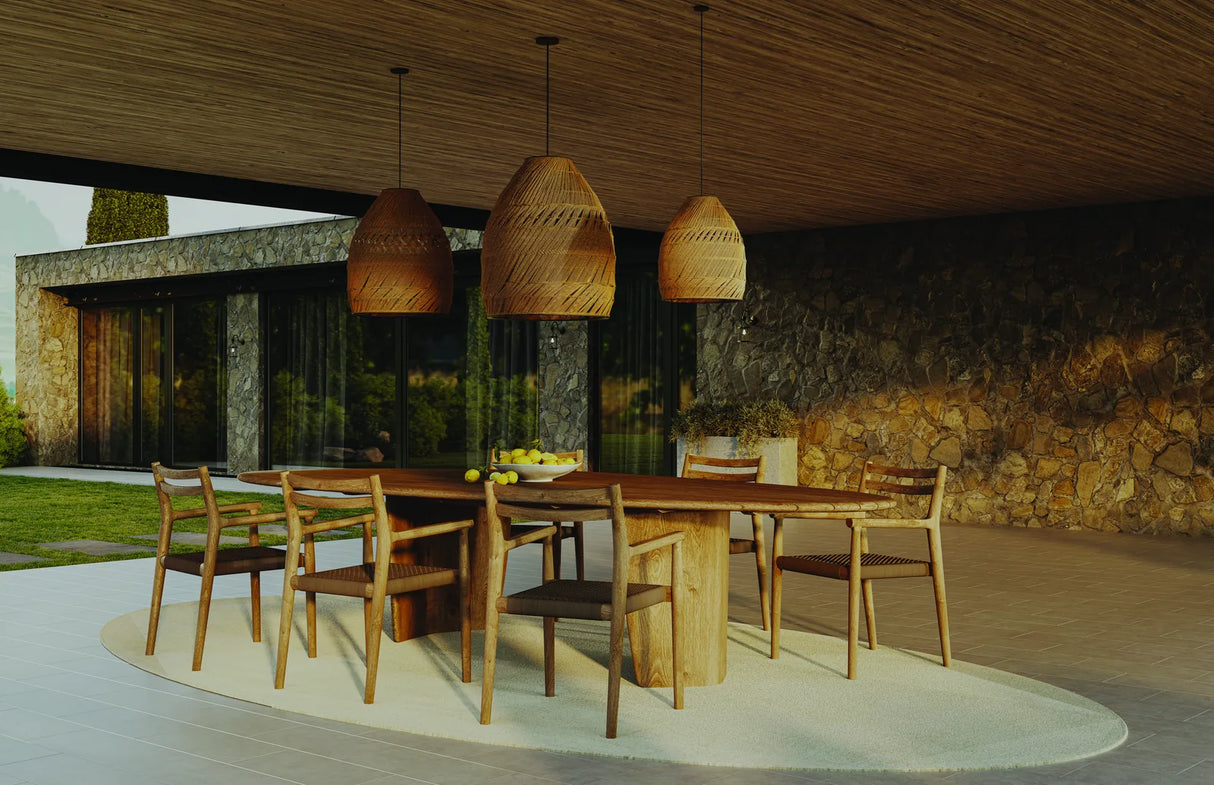 Florence Gartenstuhl aus Teakholz und Seil in Walnuss - ZEN ZONE Furniture