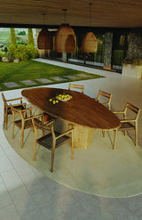 Florence Gartenstuhl aus Teakholz und Seil in Walnuss - ZEN ZONE Furniture