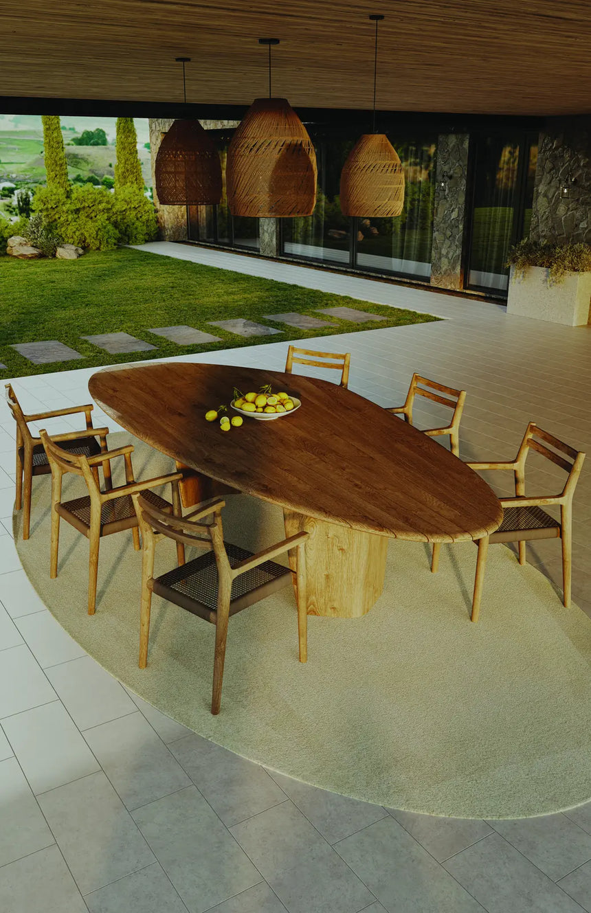 Florence Gartenstuhl aus Teakholz und Seil in Walnuss - ZEN ZONE Furniture