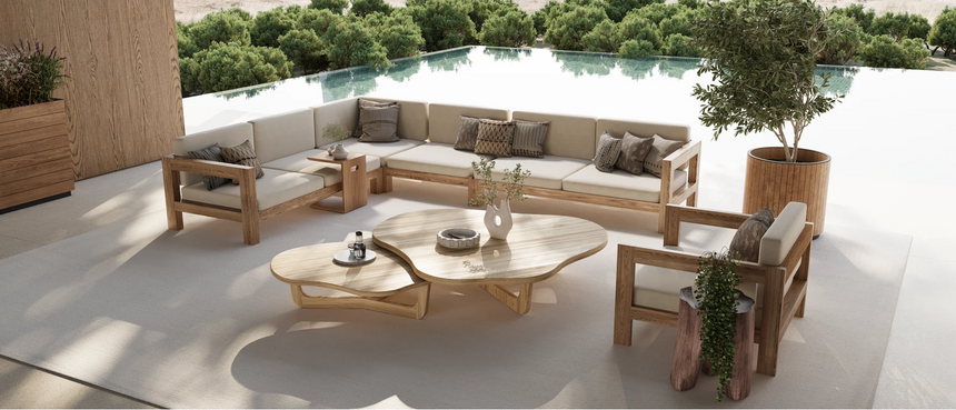 Garten Couchtisch Brindisi aus Naturteak - ZEN ZONE Furniture