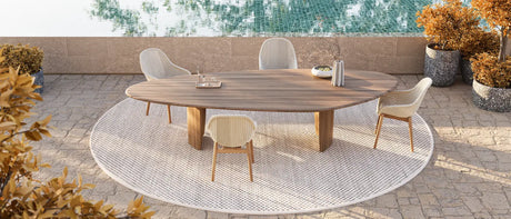 Forli Gartenstuhl mit Armlehnen aus Teakholz und Seil - ZEN ZONE Furniture