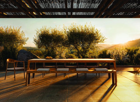 Gartentisch Positano aus Teakholz in Natur - ZEN ZONE Furniture