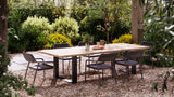 Granelli Gartenstuhl mit Armlehnen aus Aluminium und Geflecht Schwarz - ZEN ZONE Furniture