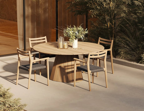 Florence Gartenstuhl aus Teakholz und Seil in Walnuss - ZEN ZONE Furniture