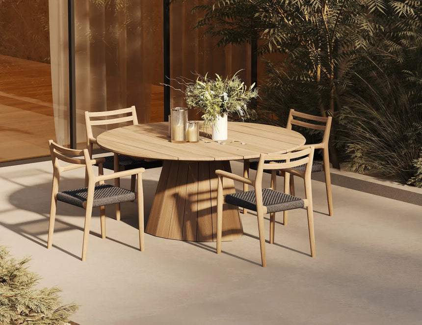 Florence Gartenstuhl aus Teakholz und Seil in Walnuss - ZEN ZONE Furniture