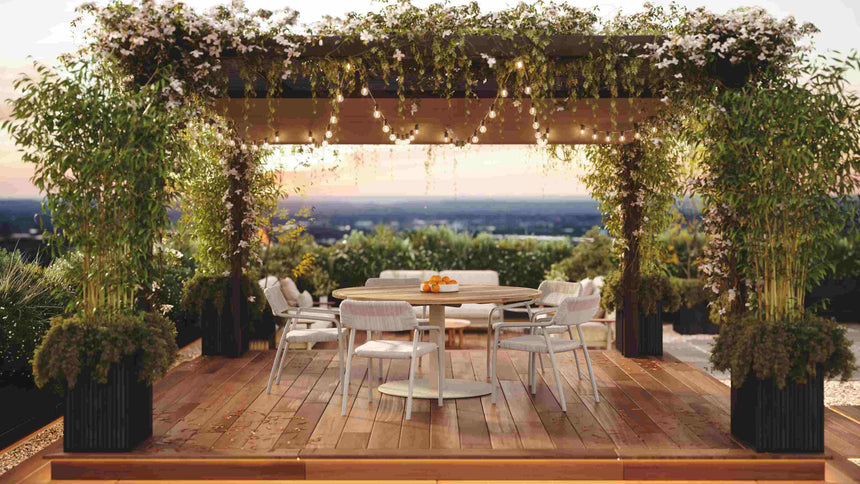 Venice Gartentisch aus Teakholz und Aluminium 160x160 cm - ZEN ZONE Furniture