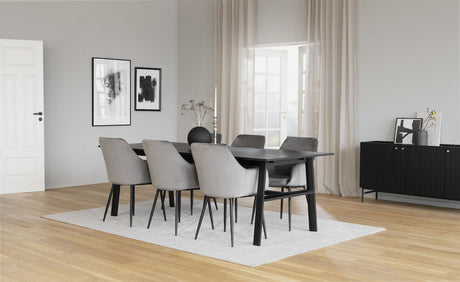 HALIFAX Sideboard Schwarz 160x40x75cm - ZEN ZONE Furniture