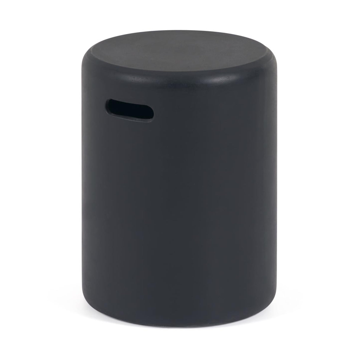 Taimi Outdoor Hocker aus Zement mit schwarzem Finish Ø 35 cm - ZEN ZONE Furniture