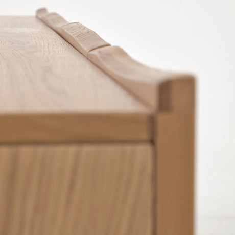Rasha Sideboard 4 Türen Eichenfurnier mit natürlichem Finish 180 x 71 cm - ZEN ZONE