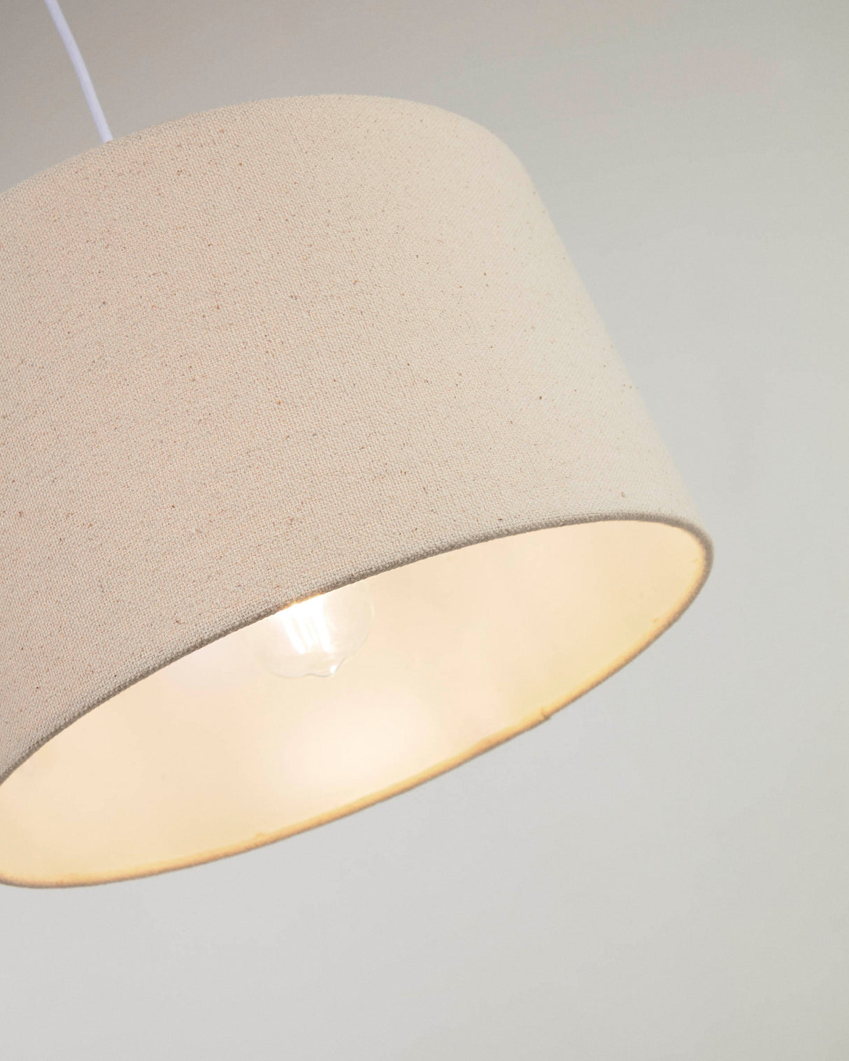 Nazli großer Lampenschirm aus Leinen mit beigem Finish Ø 50 cm - ZEN ZONE Furniture