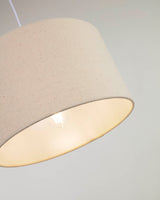 Nazli großer Lampenschirm aus Leinen mit beigem Finish Ø 50 cm - ZEN ZONE Furniture