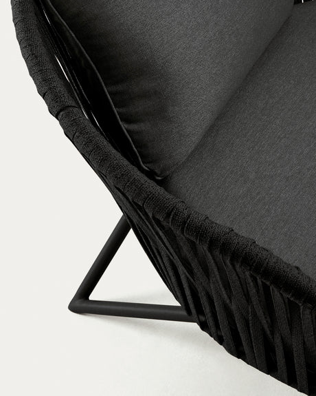Branzie Sessel aus schwarzem Seil - ZEN ZONE Furniture