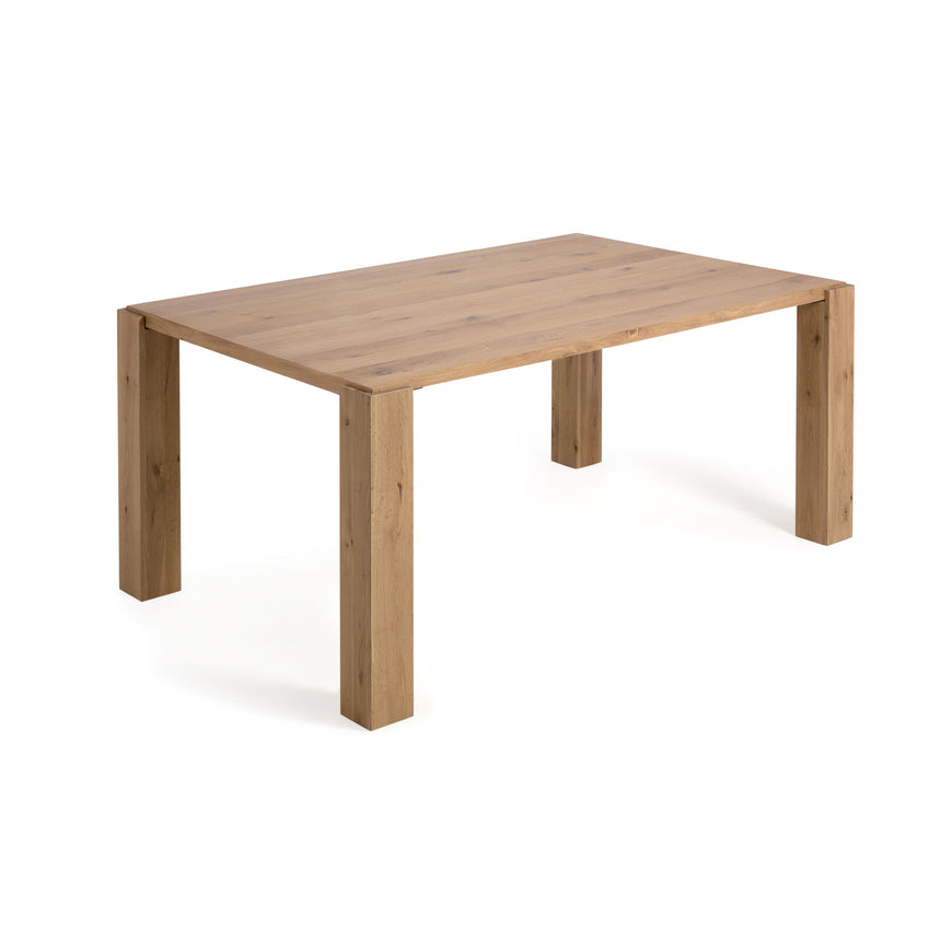 Deyanira Tisch mit Eichenfurnier und massiven Eichenbeinen 160 x 90 cm - ZEN ZONE Furniture