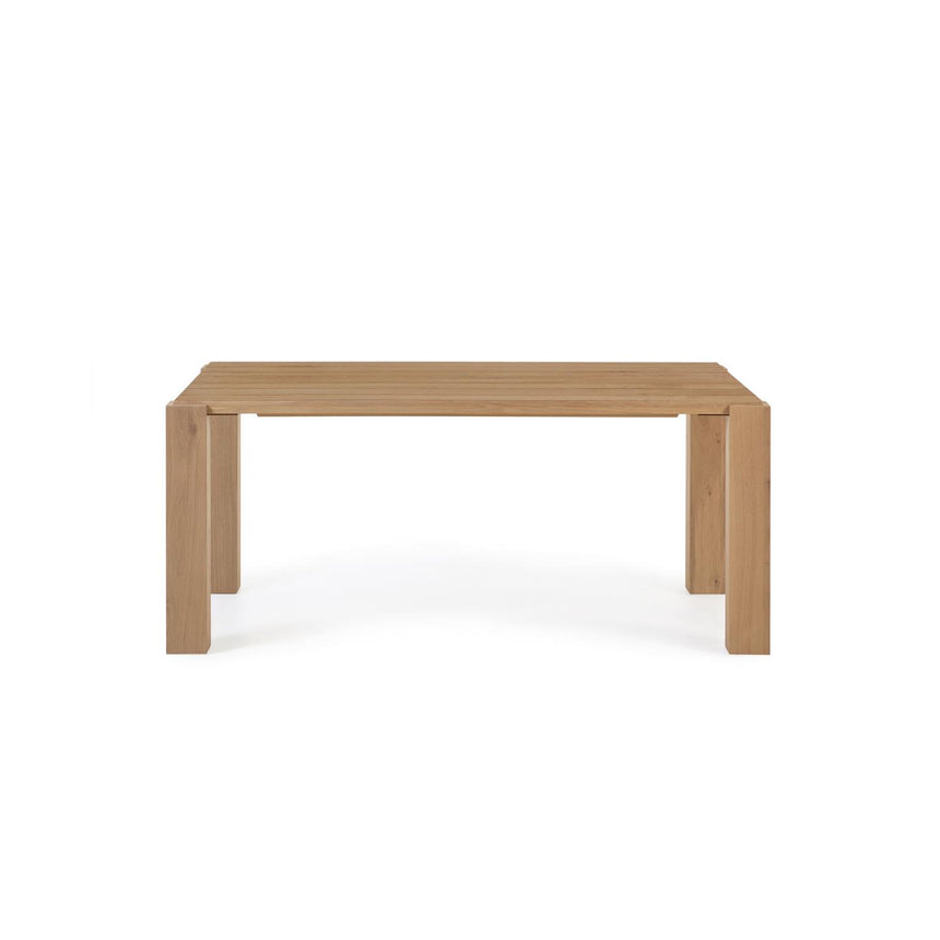 Deyanira Tisch mit Eichenfurnier und massiven Eichenbeinen 160 x 90 cm - ZEN ZONE Furniture
