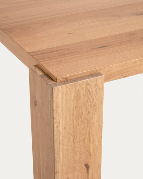 Deyanira Tisch mit Eichenfurnier und massiven Eichenbeinen 160 x 90 cm - ZEN ZONE Furniture
