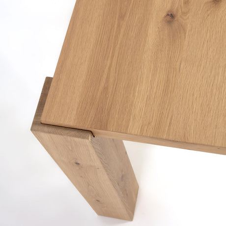 Deyanira Tisch mit Eichenfurnier und massiven Eichenbeinen 160 x 90 cm - ZEN ZONE