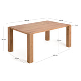 Deyanira Tisch mit Eichenfurnier und massiven Eichenbeinen 160 x 90 cm - ZEN ZONE