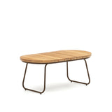 Salguer Couchtisch outdoor massives Akazienholz Seil in Braun Ø 100 x 50 cm FSC 100% - ZEN ZONE Furniture