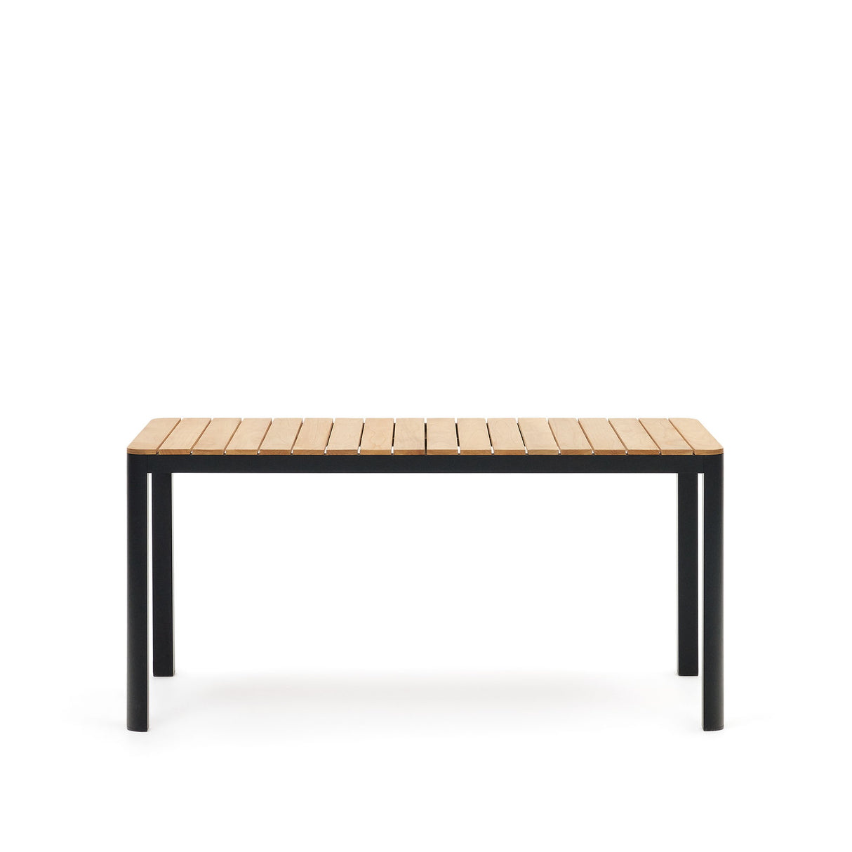 Bona Tisch 100% outdoor massives Teakholz und Aluminium in Schwarz 160 x 90 cm - ZEN ZONE Furniture