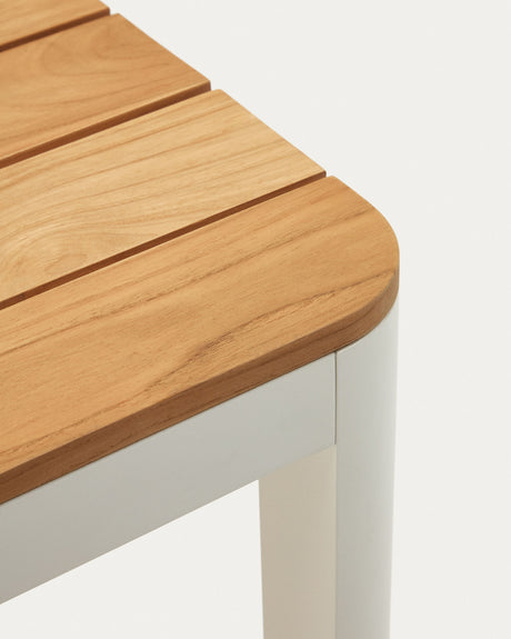 Bona Tisch 100% outdoor massives Teakholz und Aluminium in Weiß 200 x 100 cm - ZEN ZONE Furniture