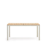 Bona Tisch 100% outdoor massives Teakholz und Aluminium in Weiß 160 x 90 cm - ZEN ZONE Furniture