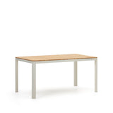 Bona Tisch 100% outdoor massives Teakholz und Aluminium in Weiß 160 x 90 cm - ZEN ZONE Furniture