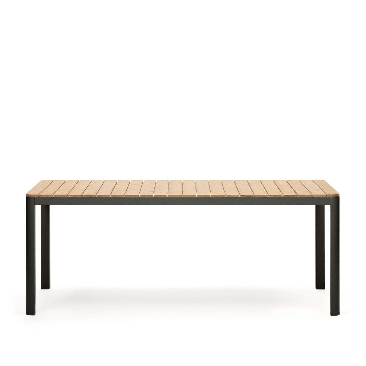 Bona Tisch 100% outdoor massives Teakholz und Aluminium in Schwarz 200 x 100 cm - ZEN ZONE Furniture