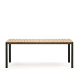 Bona Tisch 100% outdoor massives Teakholz und Aluminium in Schwarz 200 x 100 cm - ZEN ZONE Furniture