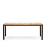 Bona Tisch 100% outdoor massives Teakholz und Aluminium in Schwarz 200 x 100 cm - ZEN ZONE Furniture