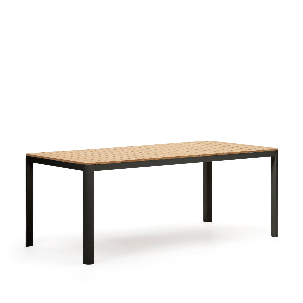 Bona Tisch 100% outdoor massives Teakholz und Aluminium in Schwarz 200 x 100 cm - ZEN ZONE Furniture