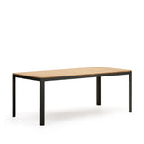 Bona Tisch 100% outdoor massives Teakholz und Aluminium in Schwarz 200 x 100 cm - ZEN ZONE Furniture