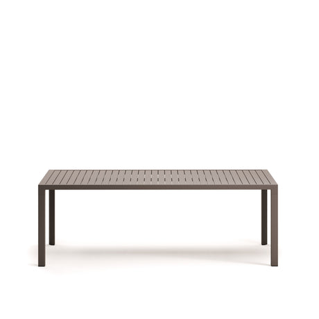 Gartentisch Culip aus Aluminium mit braunem Finish 220 x 100 cm - ZEN ZONE Furniture